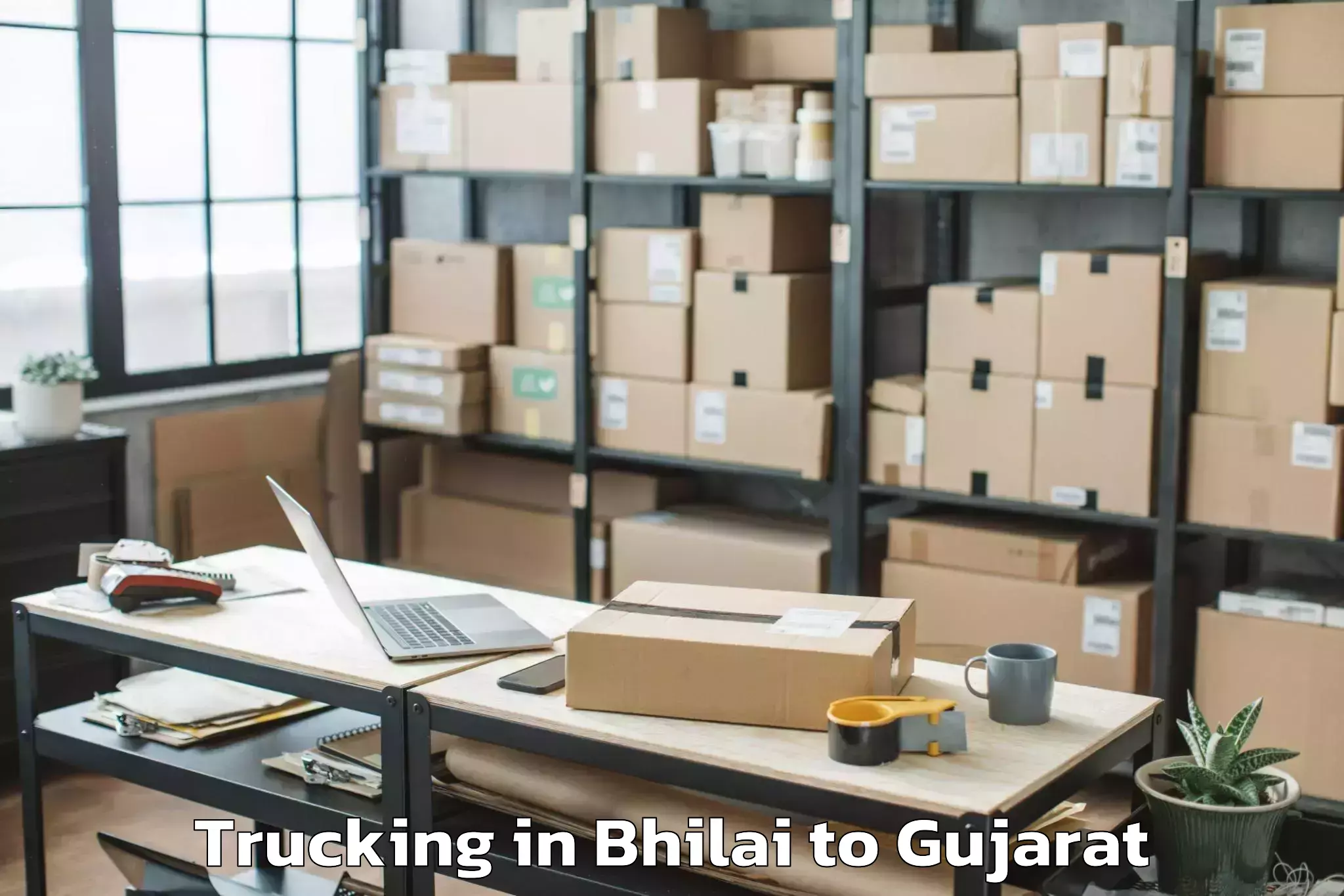 Easy Bhilai to Gussar Trucking Booking